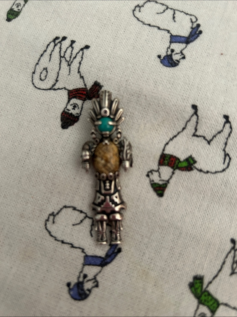 Carolyn pollack chief silver and stone pendant